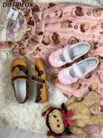 Cute Sweet Fashion Small Leather Shoes Girl Original Lolita Style Design Mary Jane Round Head Flats for Women Spring Summer 2