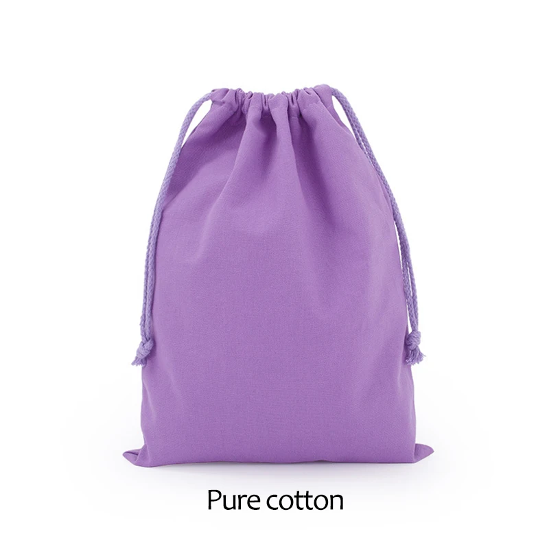 thumbnail image 1 of Bolsa de almacenamiento con cordón de algodón, bolsas de lona blanca para dulces, regalo, bolsa reutilizable, artículos diversos para el hogar, bolsas a prueba de polvo para organizar, 1 of 5