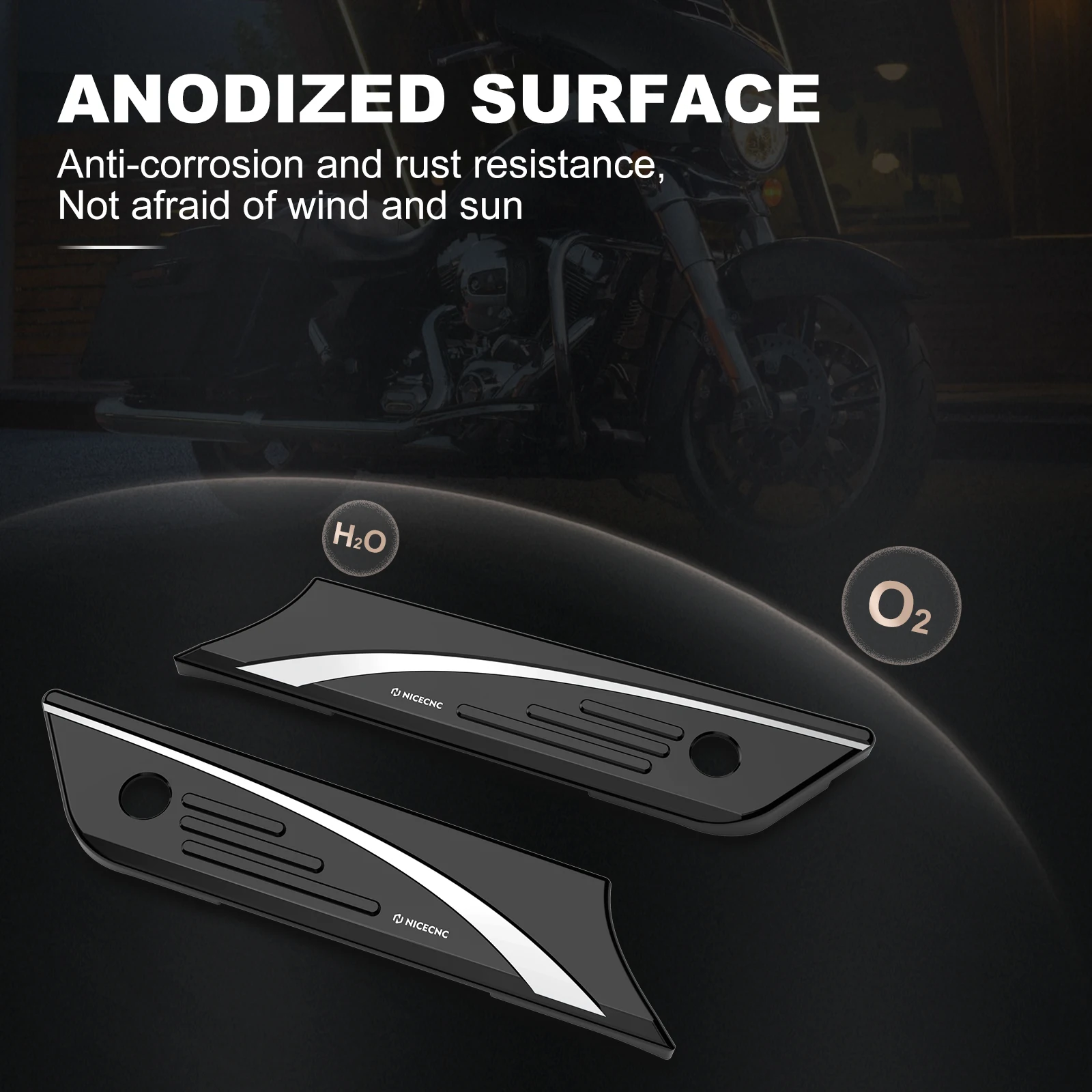 Satteltaschen-Verriegelungsabdeckungen für Harley Street Glide FLHX FLHXS 2014–2023, Road King FLHP FLHR 2014–2022, Road Glide FLTRX 2015–2023 – Detail 14