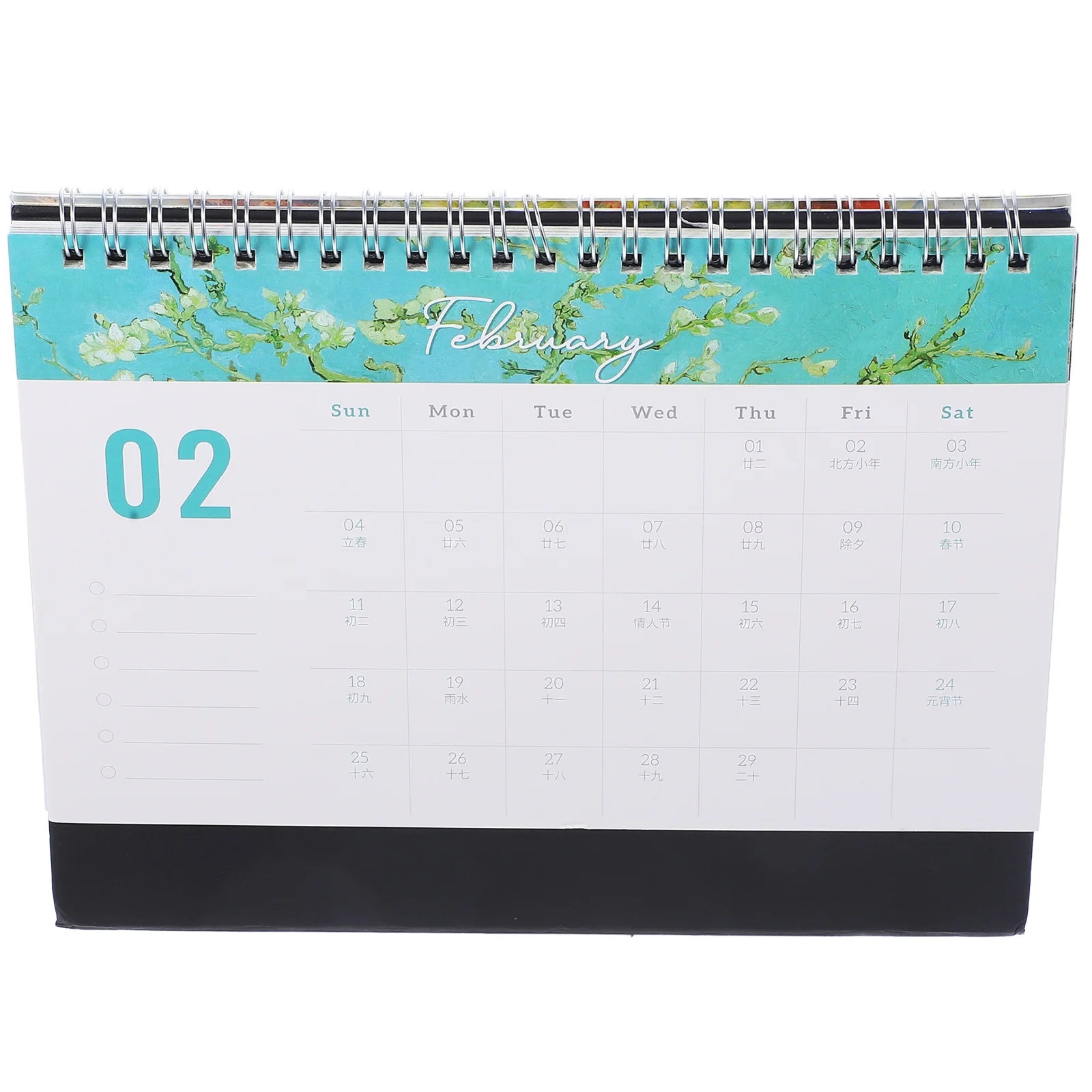 

Standing Flip Desk Calendar 2024 Monet Oil Painting Schedule Planner Spiral Bound Freestanding Calendar