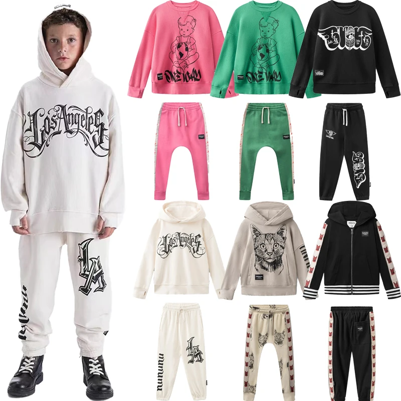 2024 New Autumn Winter Children Clothes Girl Boys Bluey Printing Hoodies Baby Boy Clothes Kids Casual Pants Kids Clothing Set