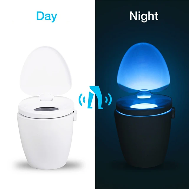 8 or 16 Colors Human Motion Sensor Toilet Light Bathroom Night