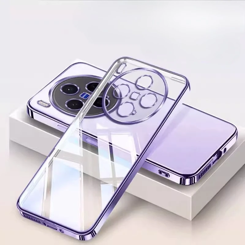 Electroplating Silicone Soft Shell Phone Case with Lens Protection