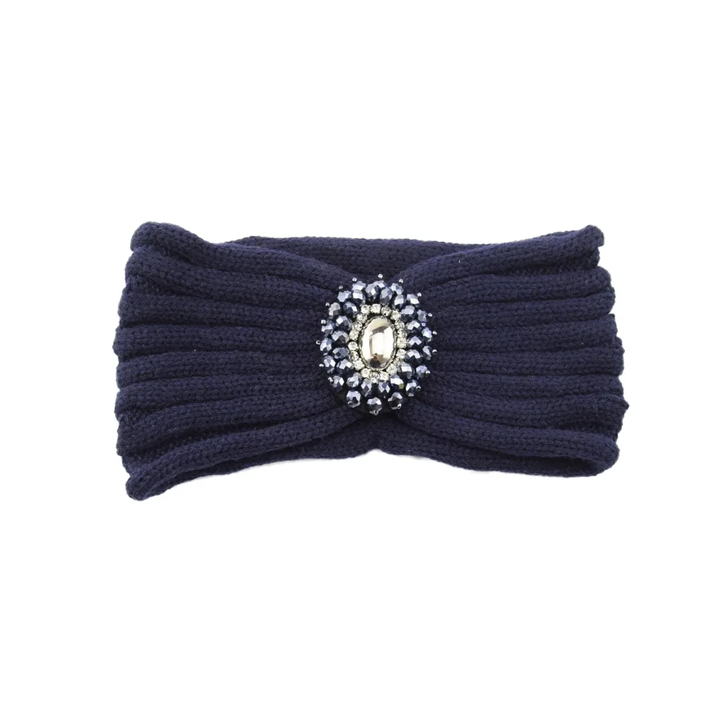 Dame Vintermote Luer Boho Gem Tilbehør Ull Varm Strikket Lue Hodelue Krystallkule Smykker Hette Muslimske Luer_voghion.com