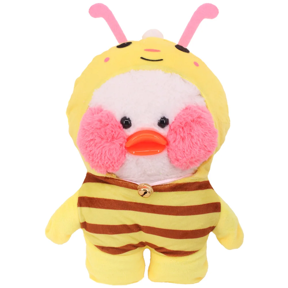 Kawaii Duck Doll Hoodie Sweater Yellow Collection Russian Girl Gift 30Cm Lalafanfan Plush Doll Clothes Children Gift Diy Toy doll clothes