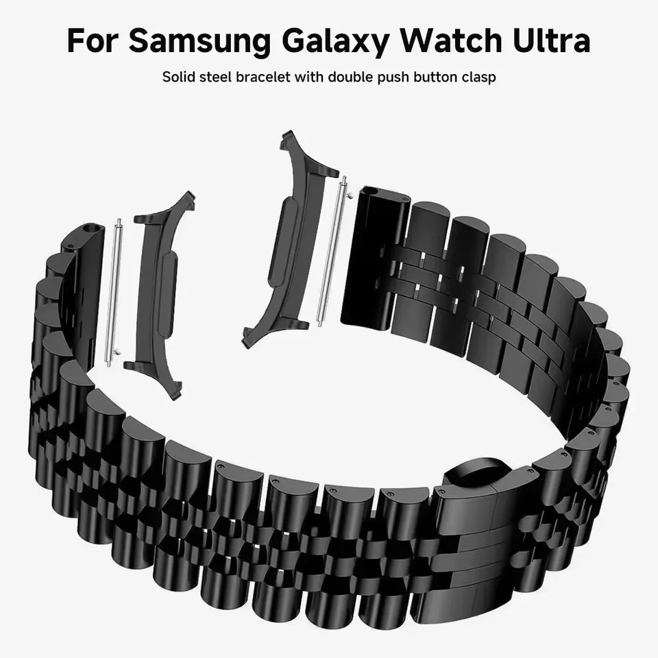 Premium Stainless Steel Watch Strap - Quick Fit Metal Band, No Gaps Design