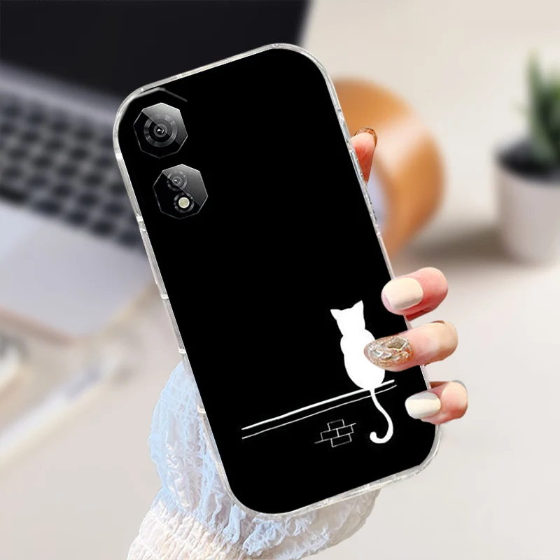 Shockproof Clear Silicone TPU Phone Case with Cute Animal Design