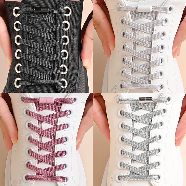 1Pair No Tie Shoe Laces Colorful Buckle 2