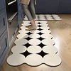 Kitchen Floor Mat Anti-slip Oil-proof Wipeable Washable Carpet PVC Diatom Mud Absorbent Foot Mats Special-shaped Grid Long Rug 3