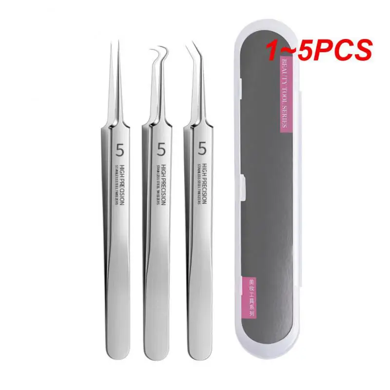

1~5PCS German Ultra-fine No. 5 Cell Pimples Blackhead Clip Tweezers Beauty Salon Special Scraping & Closing Artifact Acne Needle