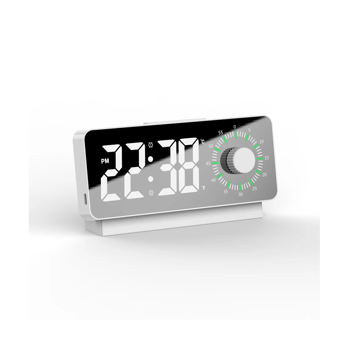 

Будильник с обратным отсчетом, двойной дисплей, визуальный менеджер, будильник с датчиком температуры окружающей среды, дизайн с ручкой и будильником