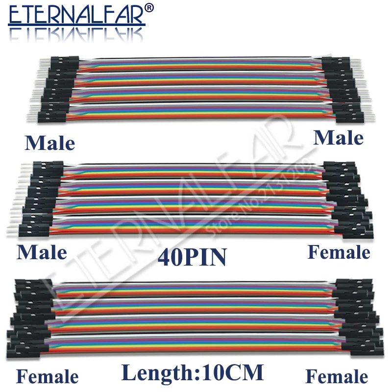 

Dupont Jumper Wire Line 10CM Male to Male + Female to Male + Female to Female Jumper Wire Dupont Cable for arduino PCB DIY 40Pin