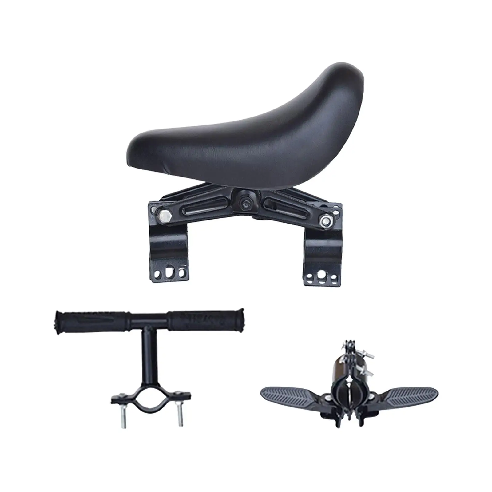 

MTB Kid Bicycle Seat with Handlebar and Foot Pedals Easily Install Foldable Pedal Accessories Detachable for Children 2-5 Years