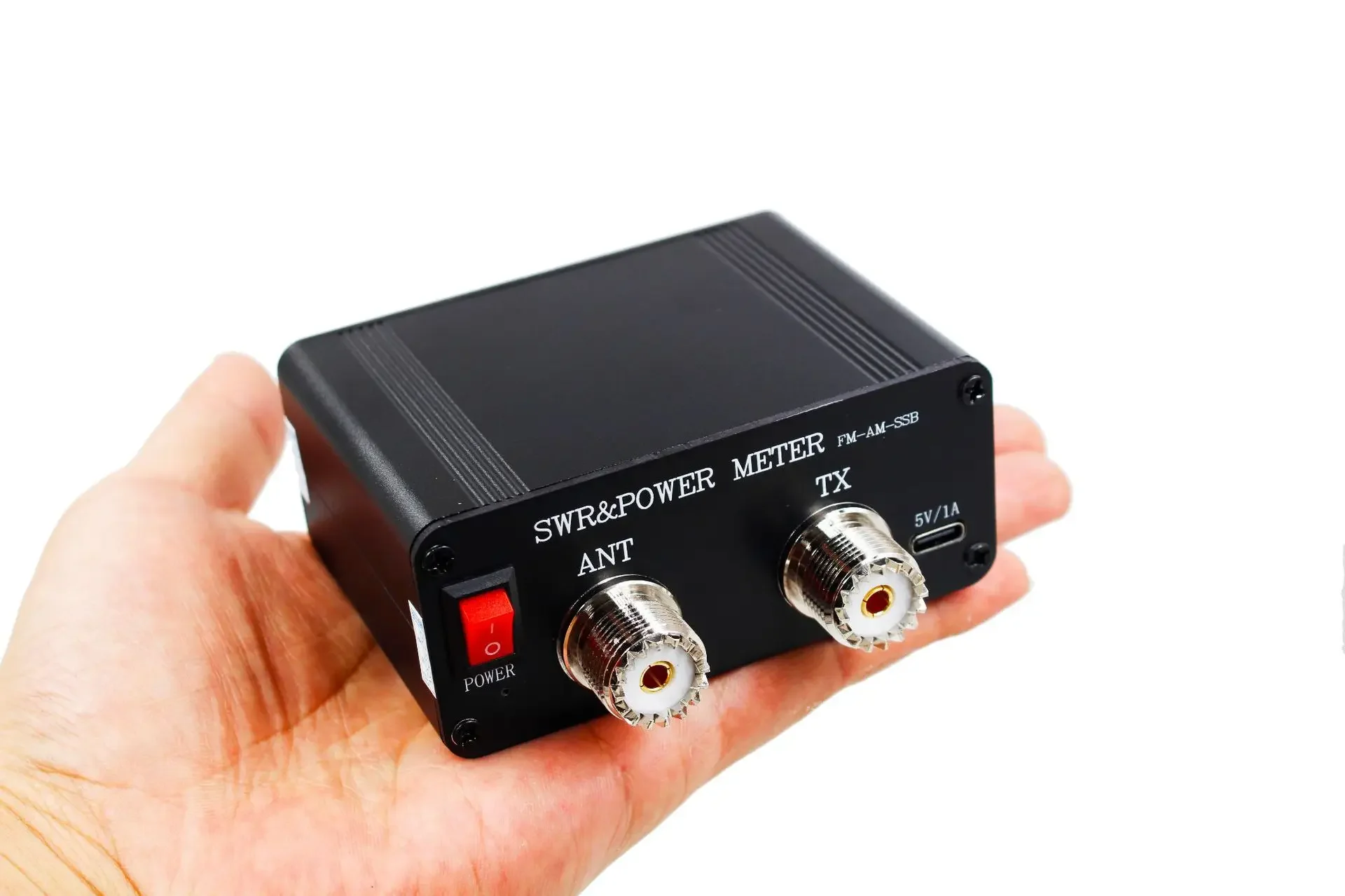 CQV-SWR120 120W SWR & Power Standing Wave Meter High Standing Wave Alarm Function 240 * 240 Full Color HD Display FM-AM-SSB Standing Wave Meter