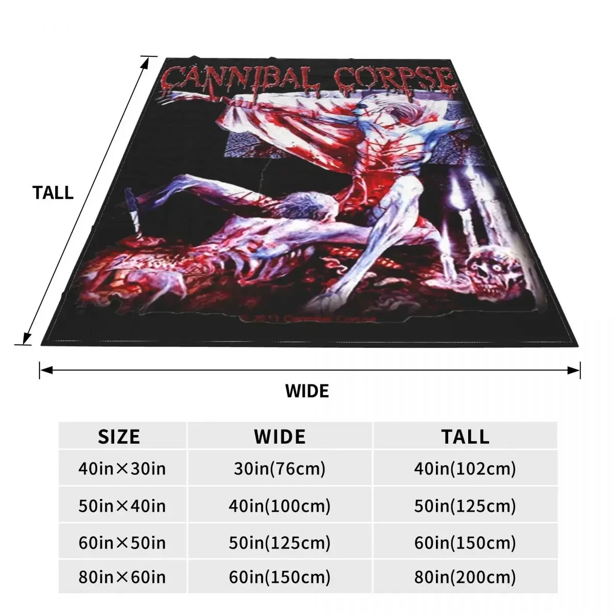 Cannibal Corpse Rock Band Merchandise Blanket Coral Fleece Plush Sofa Heavy Metal Throw Blanket Cozy Warm for Office Bedspreads 4