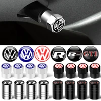 4Pcs 3D Metal Car Wheel Cover Tire Valve Stem Caps Auto Accessories For Volkswagen Golf Rline Passat GTI Lavida Sagitar Scirocco 1