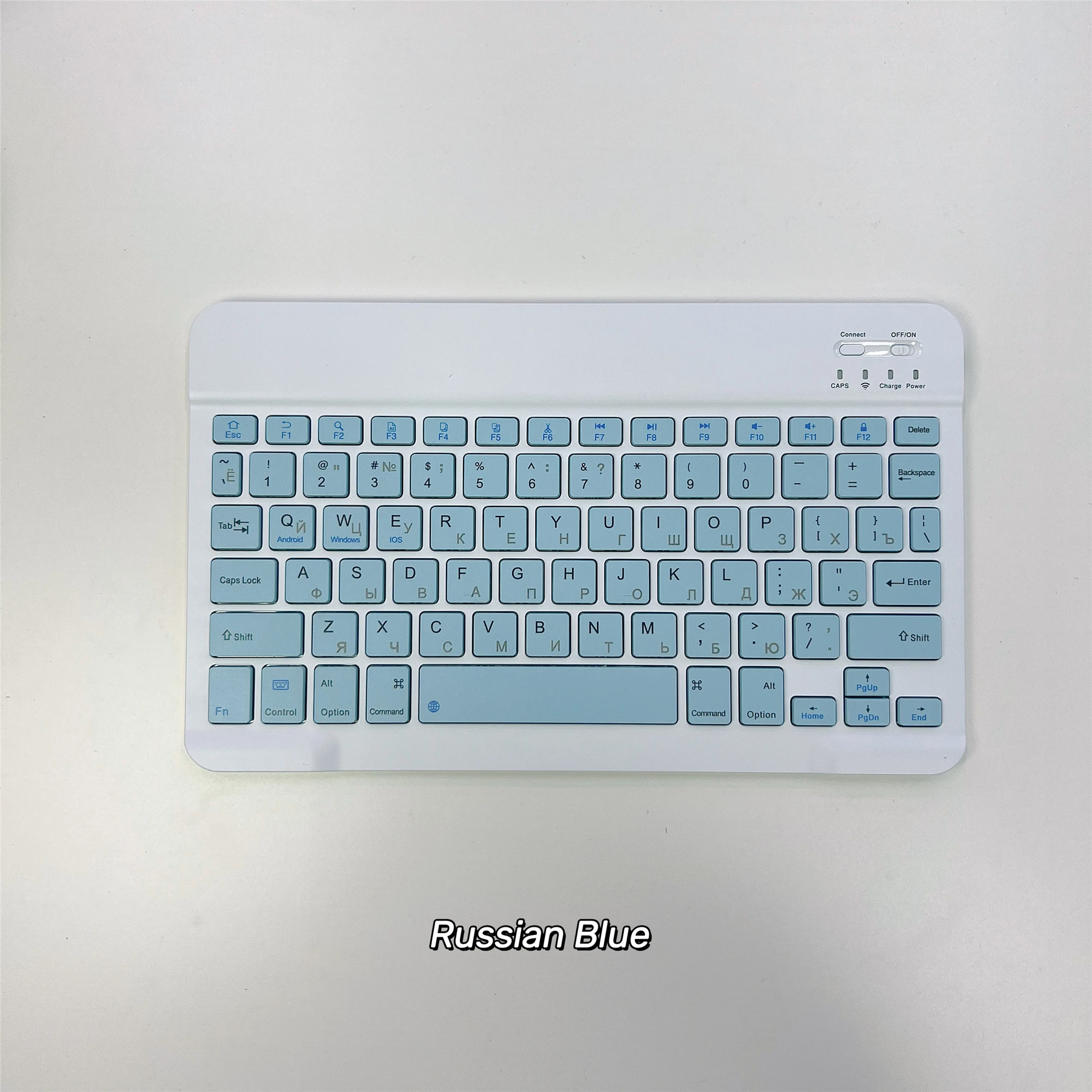 Russian Bluetooth-Compatible Wireless Keyboard Portable Mini Rechargeable 78-Key for Apple iPhone iPad Android Windows