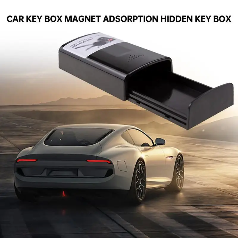 Magnetic Key Box Durable Black Key Cases With Strong Magnets Hide Key Holder Safe Emergency Key Box Anti-Rust Key Holder