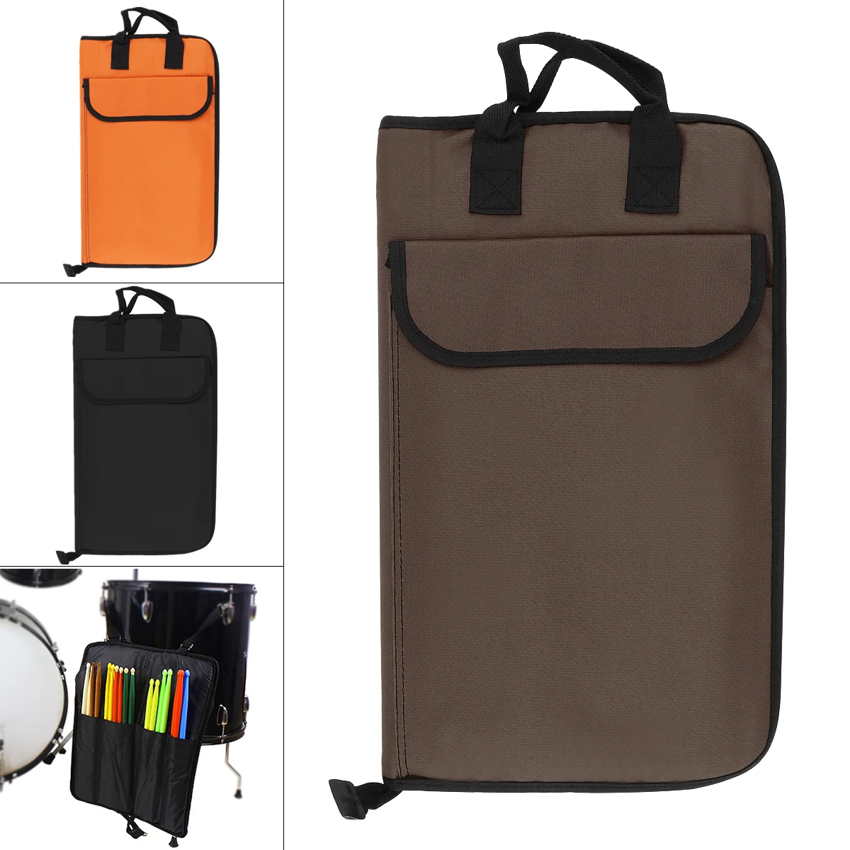 

Canvas Drumstick Backpack Bag Jazz Drum Stick Music Book Storage Large Capacity Handbag Drumstick Bag