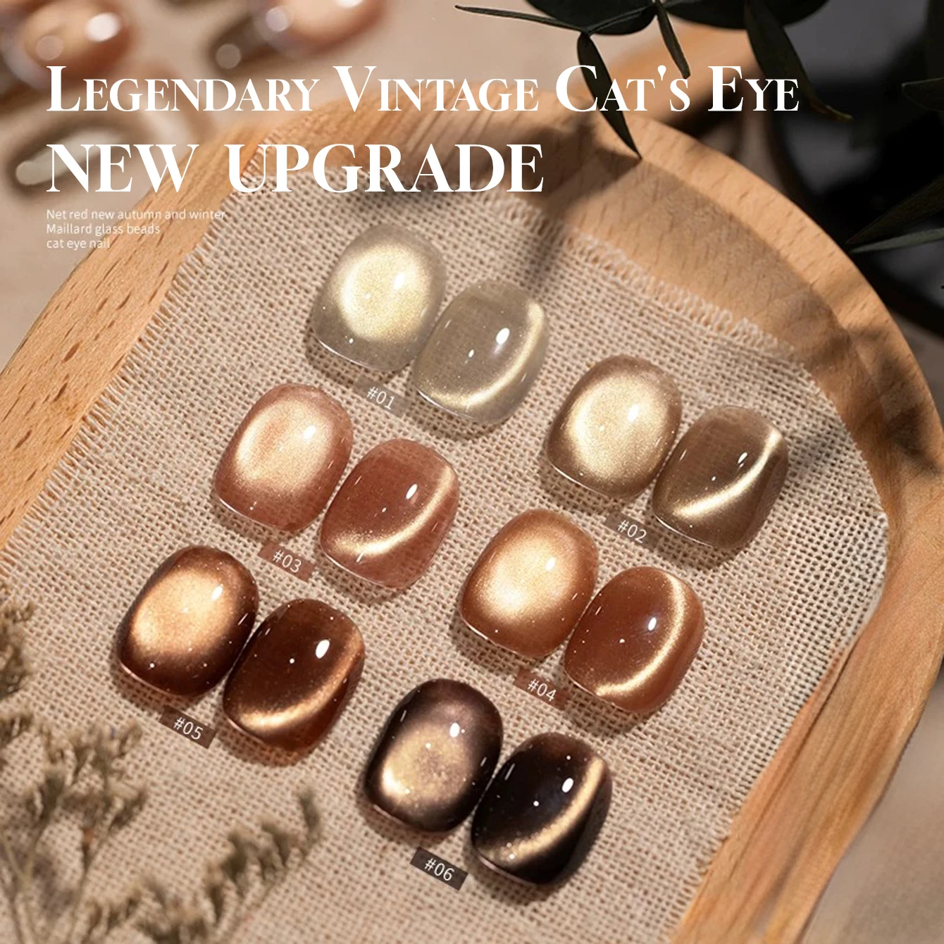 15ML 1-6PCS Light Luxury Coffee Brown Nails Moonlight Cat Eye Magnet Gel Nagellack Nagelset Nagelzubehör Schwarz Gold Nägel – Detail 23