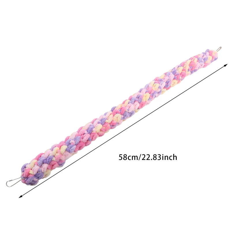 Sugar Glider Climbing Rope Thick Soft Hamster Swing Rope Braided with Hanging Lock Buckle Hanging Rat Toy Guinea Parrot Parrot Toy Bird Toy Bird Swing Toy Small Pet Ladder Toy
