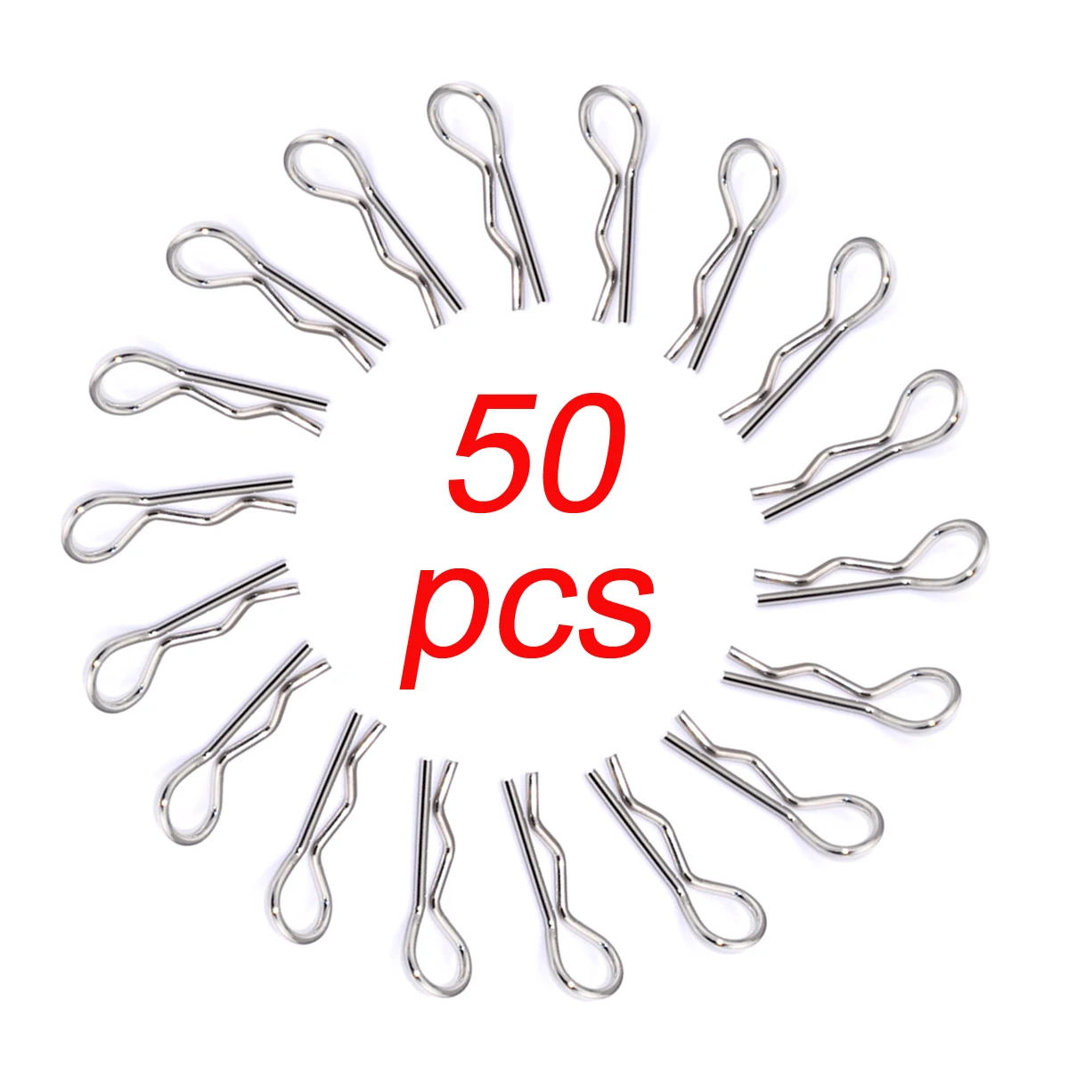 50 Pz Rc 1:10 On-Road Car/Buggy/Truck Body Clip Pin Per Hsp 02053 1/10 1/8 Parte