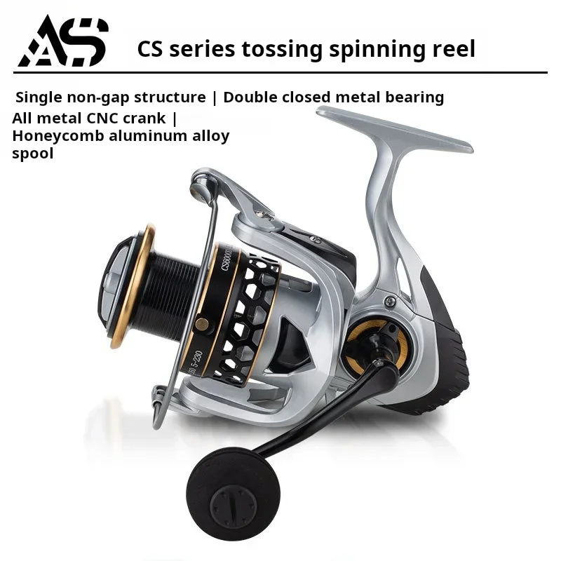 Fishing Reels Alloy Spool Saltwater Max Drag 25KG 5.2:1 High Speed Spinning Casting 2000-12000