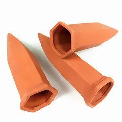 Set of 6 Terracotta Self - Watering Spikes - Automatic Indoor & Outdoor Plant Irrigation Solution (Red)