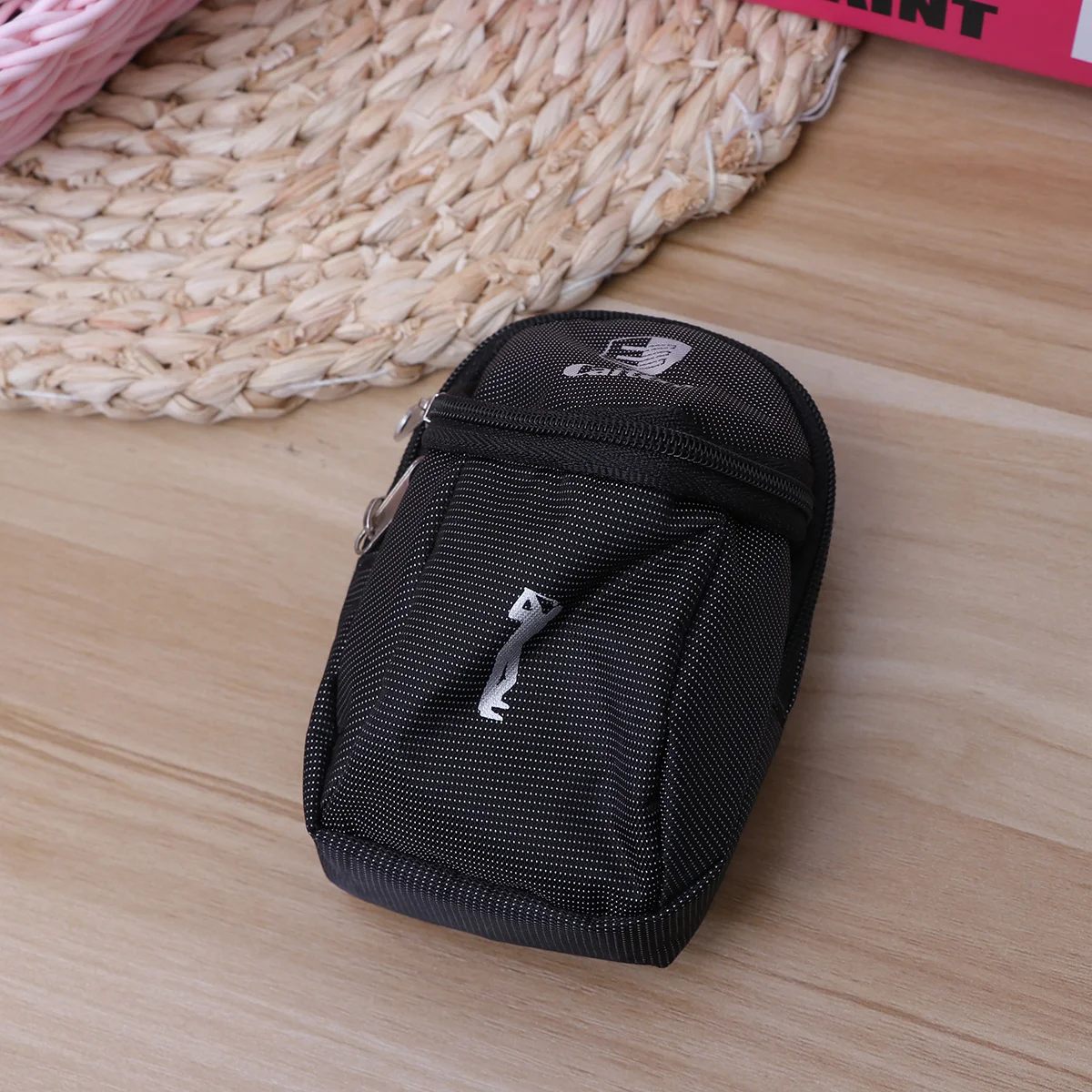 

Lightweight Canvas Mini Ball Holder Pouch Bag Tees Pouch Bag (Black)