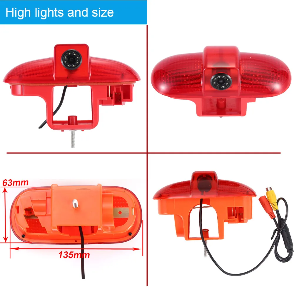 

Bus camera suitable for Fiat Renault Peugeot Citroen Nissan RVs high mounted brake lights high-definition reverse camera