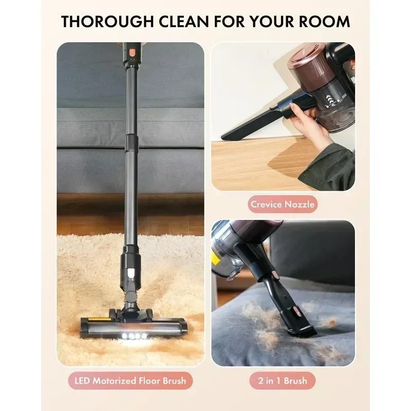 Homeika Cordless Vacuum Cleaner, 28Kpa Powerful Suction, 380W Powerful Brushless Motor, 8in1 Lightweight Handheld Vacuum Cleaner 3