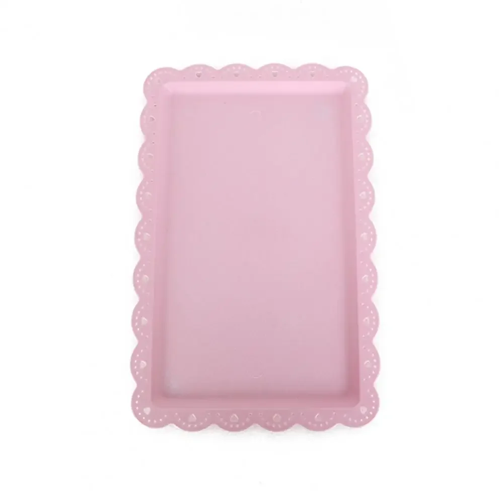 1Pc Serving Trays Rectangle Dessert Tray Plastic Platters Flat Cookie Cupcake Serving Tray Birthday Tea Party Wedding Decor 5