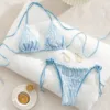 2026 New Special Fabric Strap Bikini Set Women Thong Swimsuit Women Swimwear Beach Backless Bathing Suit Biquine Brasileiro