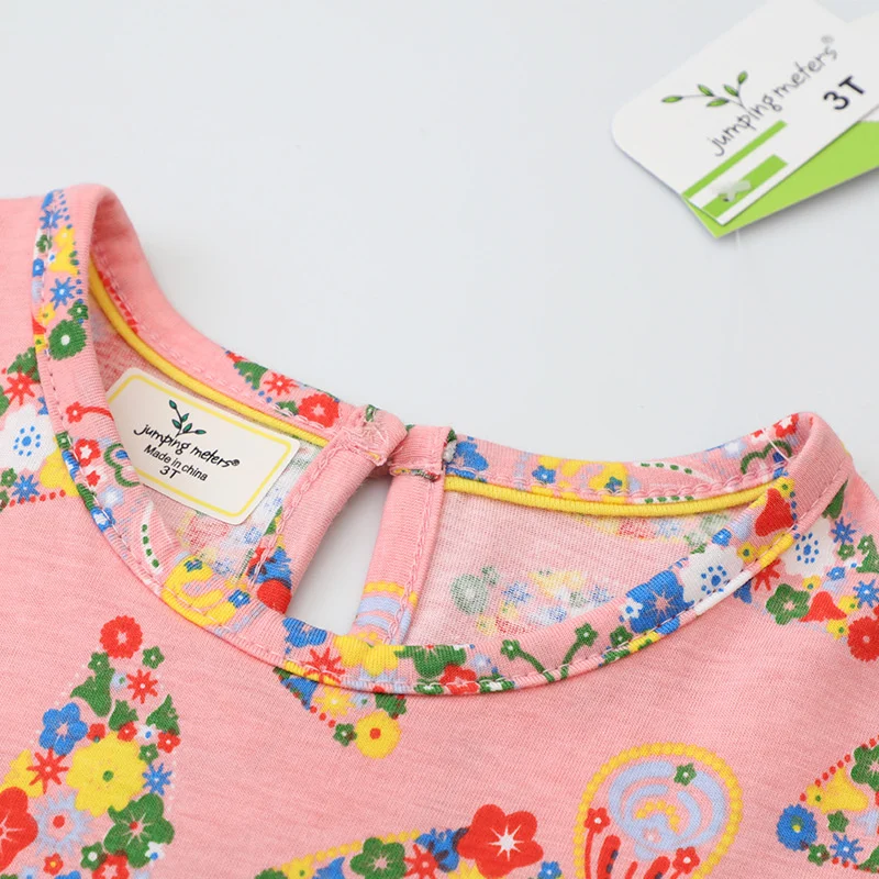 Jumping Meters 2-7T Princess Girls Dresses Butterflies Cotton Kids Clothing Summer Hot Selling Cute Toddler Baby Costume