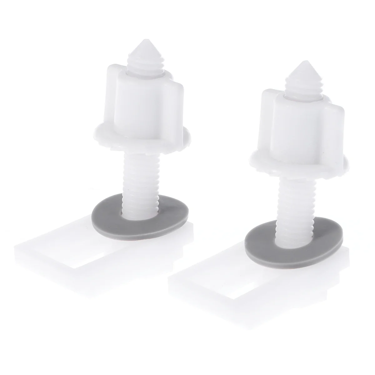Plastic Toilet Seat Hinge Bolt Screw with Nuts and Washers Set