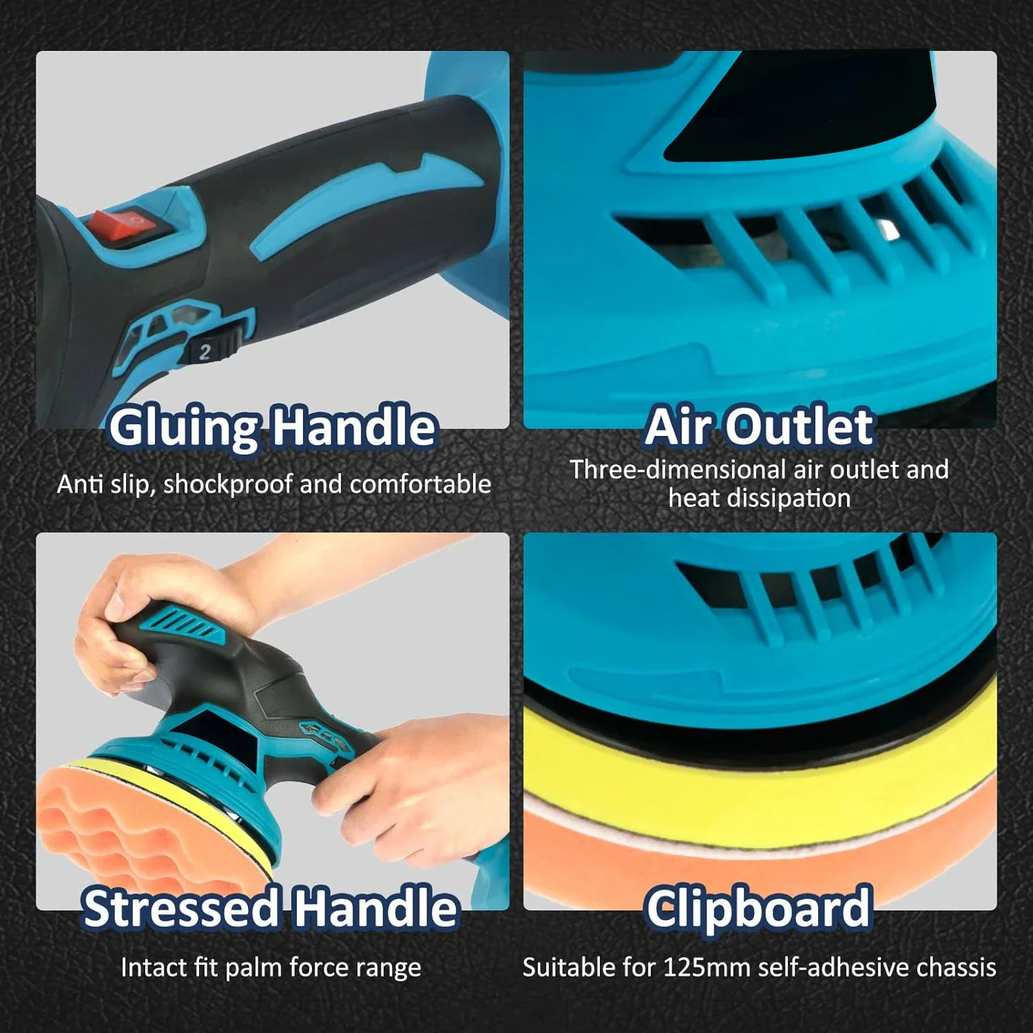 Portable Electric Car Polisher High Efficient Auto Waxing Polishing Machine Multifunctional Rotary Tool For Makita 18v Battery 4