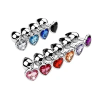 3 Größen Edelstahl Metall Sex Butt Plug für Anfänger Sex Anal Spielzeug Erwachsene Mastur bator Anal Plug Diamant Expander Stopper 3
