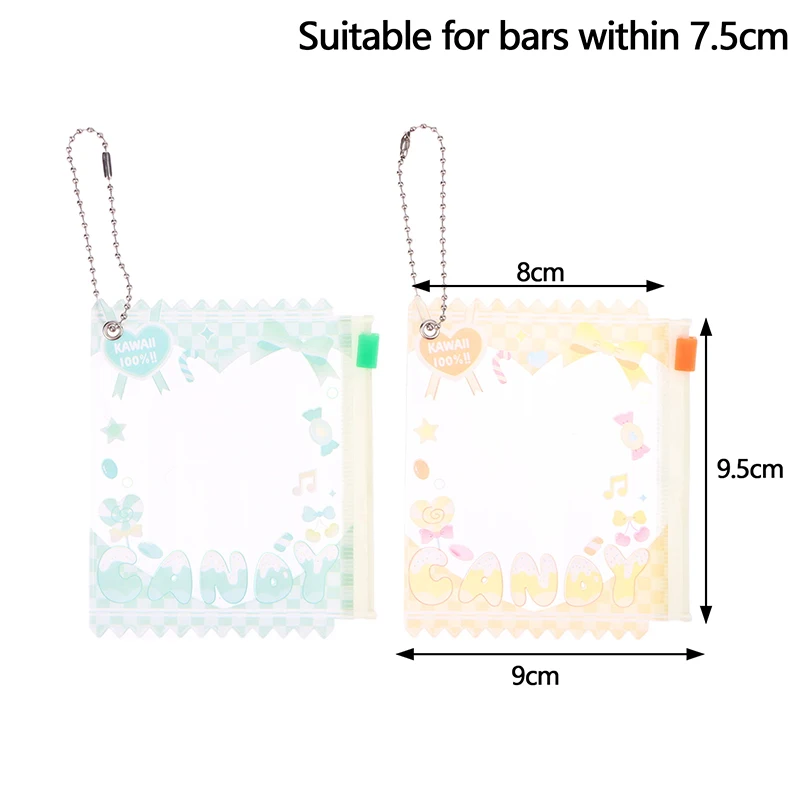 1PC Candy Bar Bag Cartoon Themed Badge Storage Case Pendant Protective Shell Card Doll Bag