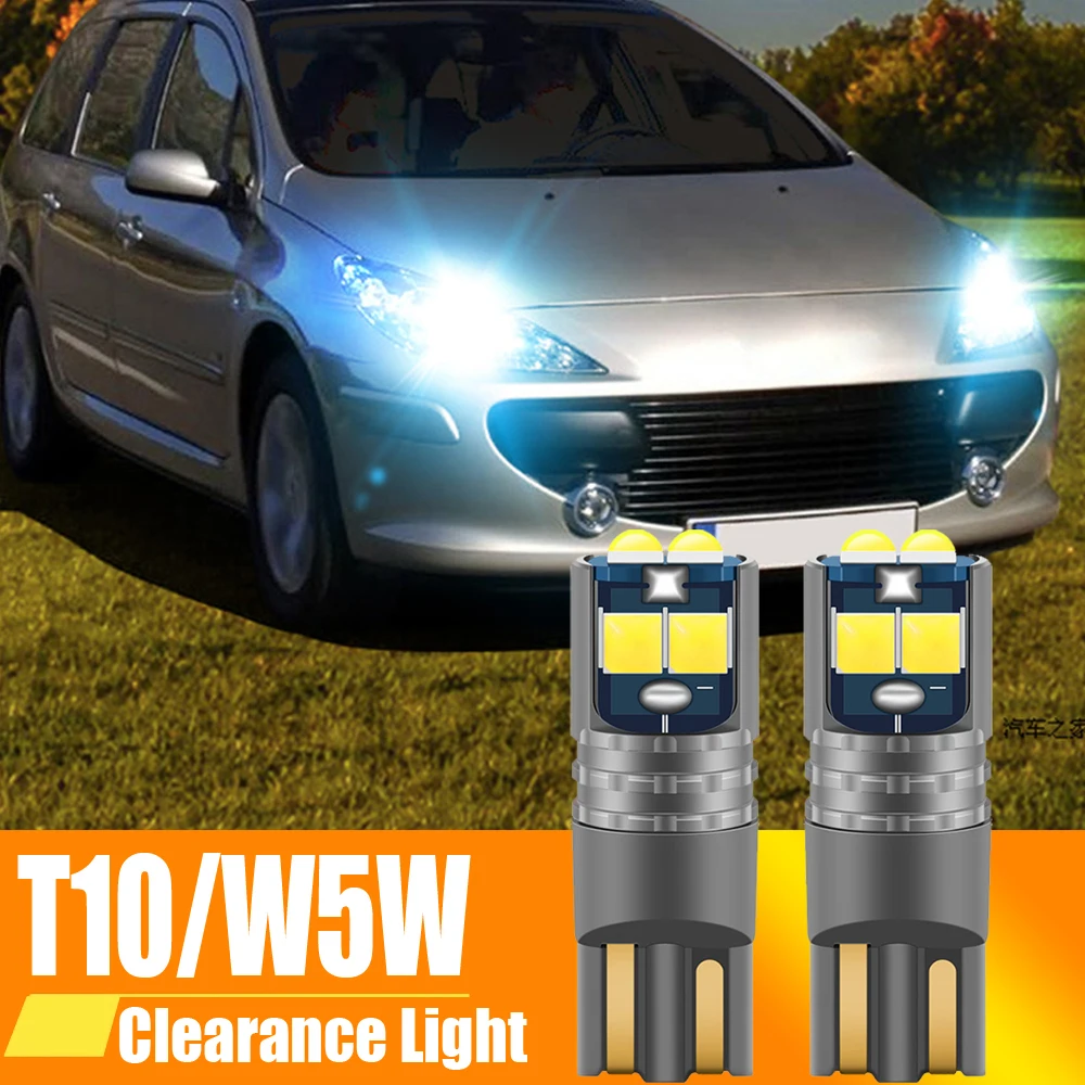 2X Ha Condotto La Luce Di Liquidazione W5W T10 Per Peugeot 1007 107 206 207 306 307 Cc Sw 4007 4008 407 508 607 807 Bipper Tepee Expert Partner