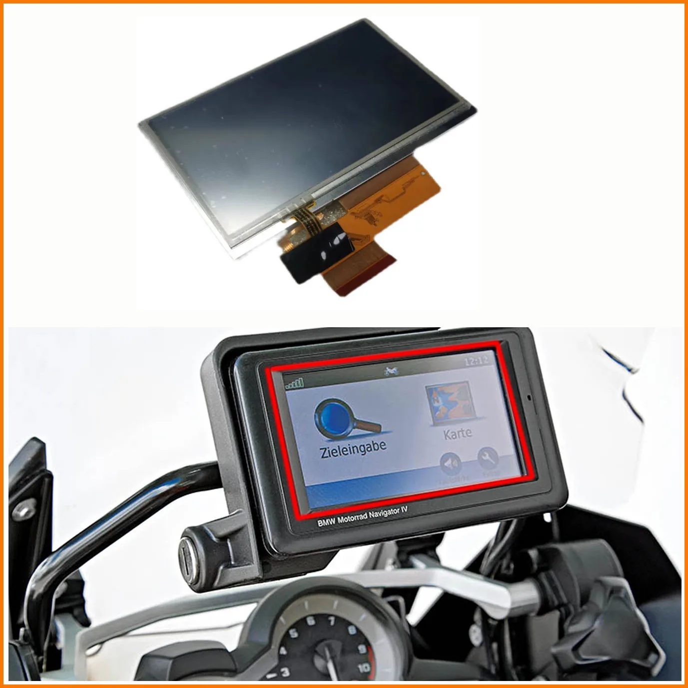 Display Lcd Da 4.3 Pollici + Digitalizzatore Touch Screen Per Garmin Zumo 660 665 Gps Bmw Motorrad Navigator Iv 6 R1200Gs R1200Rt 2013