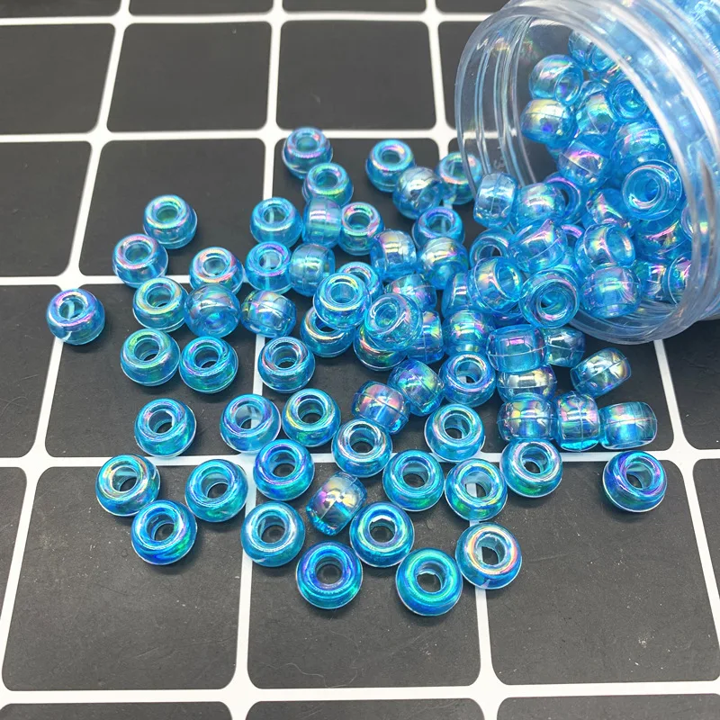Hair Rings Hair Beads 100Pcs/Pack 6*9mm Hole 4mm dreadlock beads hair accessories for braids hair beads for kids hair braid accessories ring beads nano rings