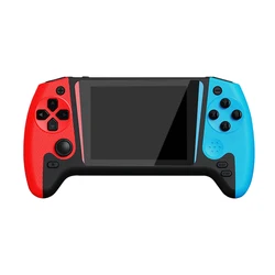 Compact Retro Handheld Gaming Console with 500 Built - in Games and TV Connectivity (Red Blue)
