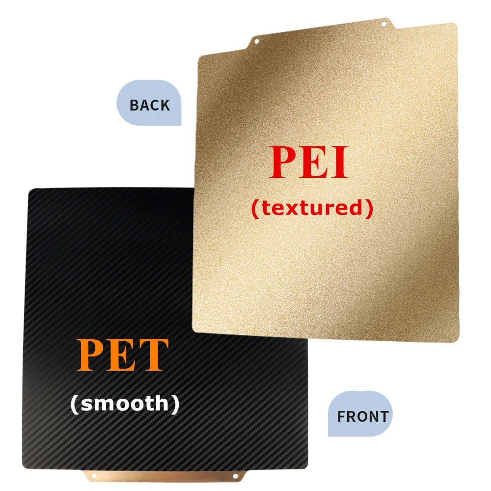 Double Side Pet Carbon Fiber e Pei Spring Steel Sheet Placa de Construção Magnética Heatbed para Ender P1p Upgrade 180 220 235 310350 - Imagem 3