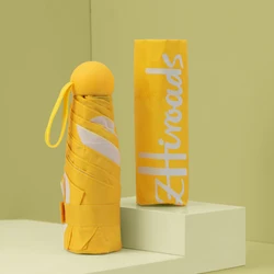 Compact Windproof Travel Umbrella - Lightweight Folding Sun Protection & Rain Shield - Metal - fiber composite (Yellow)