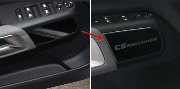 For Citroen C5 AIRCROSS-stainless steel Inner door armrest side panel decorative patch anti-scratch car accessories