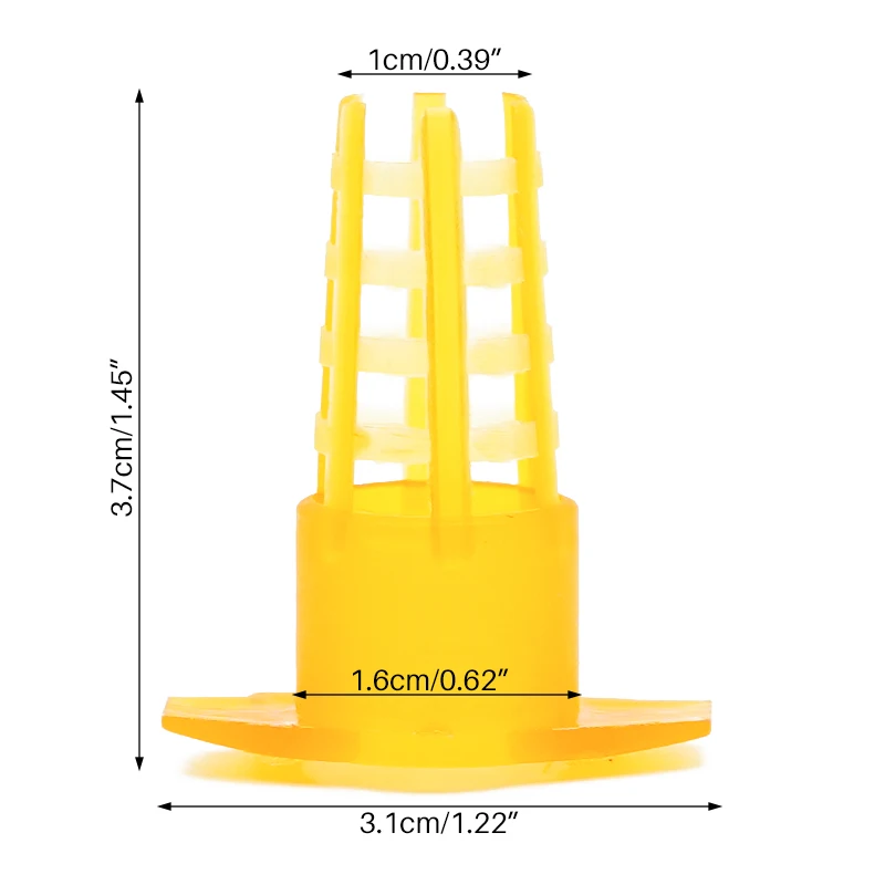 Beekeeping Tools Bee Queen Cages 50Pcs Plastic Bees Protective Cover Cell Protector Cages Bee Queen Cage Beekeeping Equipments Apiculture Supplies