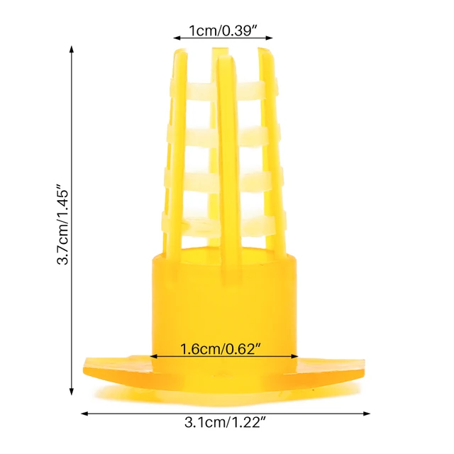 200Db Méh Queen Ketrec Méhészeti Szerszámok Cella Védő Ketrecek Sárga Műanyag Borítója Apikulturális Berendezések - Image 4