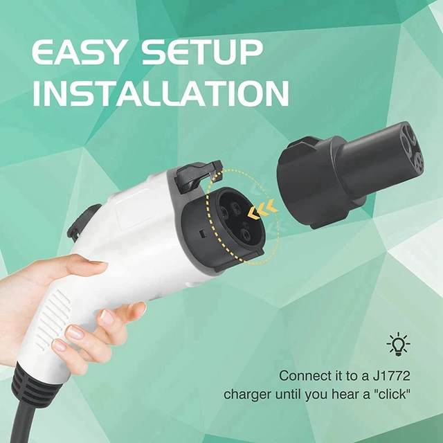4X Electric Car Charging Connector SAE J1772 Type 1 To Tesla EVSE EV Charger Adapter For Tesla Model X/Y/3/S 3