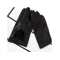 2025 Half Palm Glove Rivet Pins Street Fashion Driving Gloves Genuine Real Goat Leather Gloves Women Fashion Short Mittens G599 - Image 4