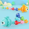 Magnetic Fishing Game Children Electric Assembled Fish Toys with Lamp for Kids Puzzle Toys Parent-child Interactive Toy Gift 3